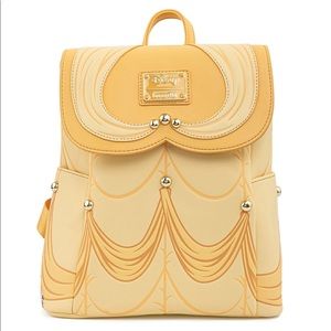 Loungefly Disney Beauty and the Beast Belle Gold Dress Mini Backpack